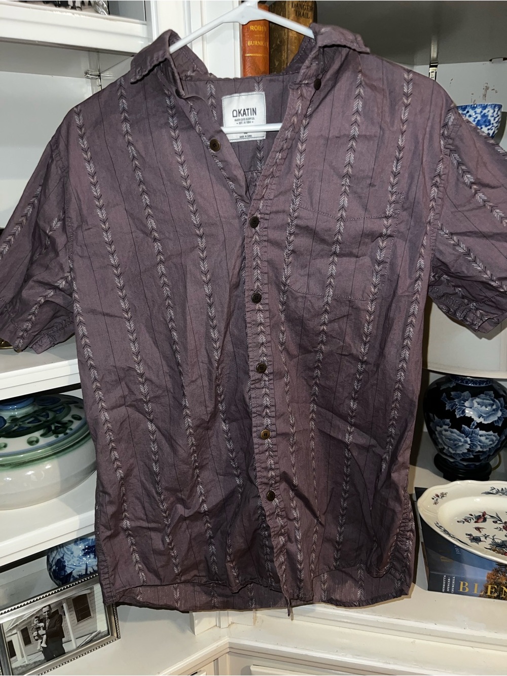 Katin Men’s Mauve Short-Sleeve Button-Down Shirt